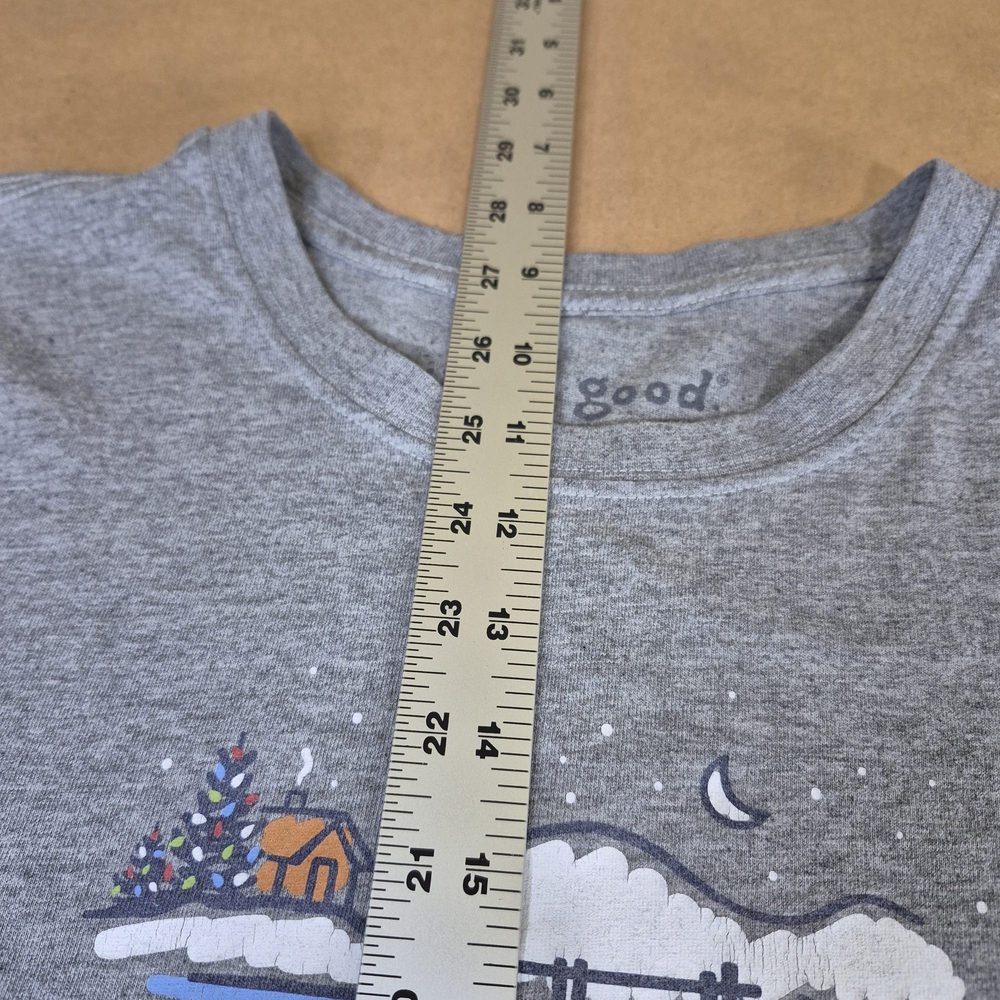 Life Is Good Gray Long Sleeve Christmas Themed Tee 1320/525 - Picture 4 of 8